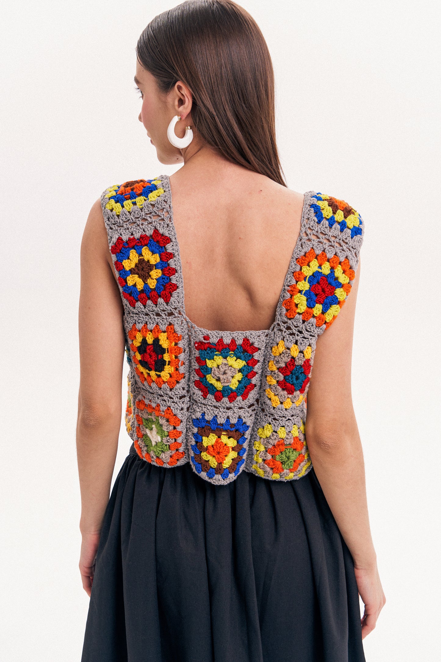 Hand Embroidery Crochet Crop Top