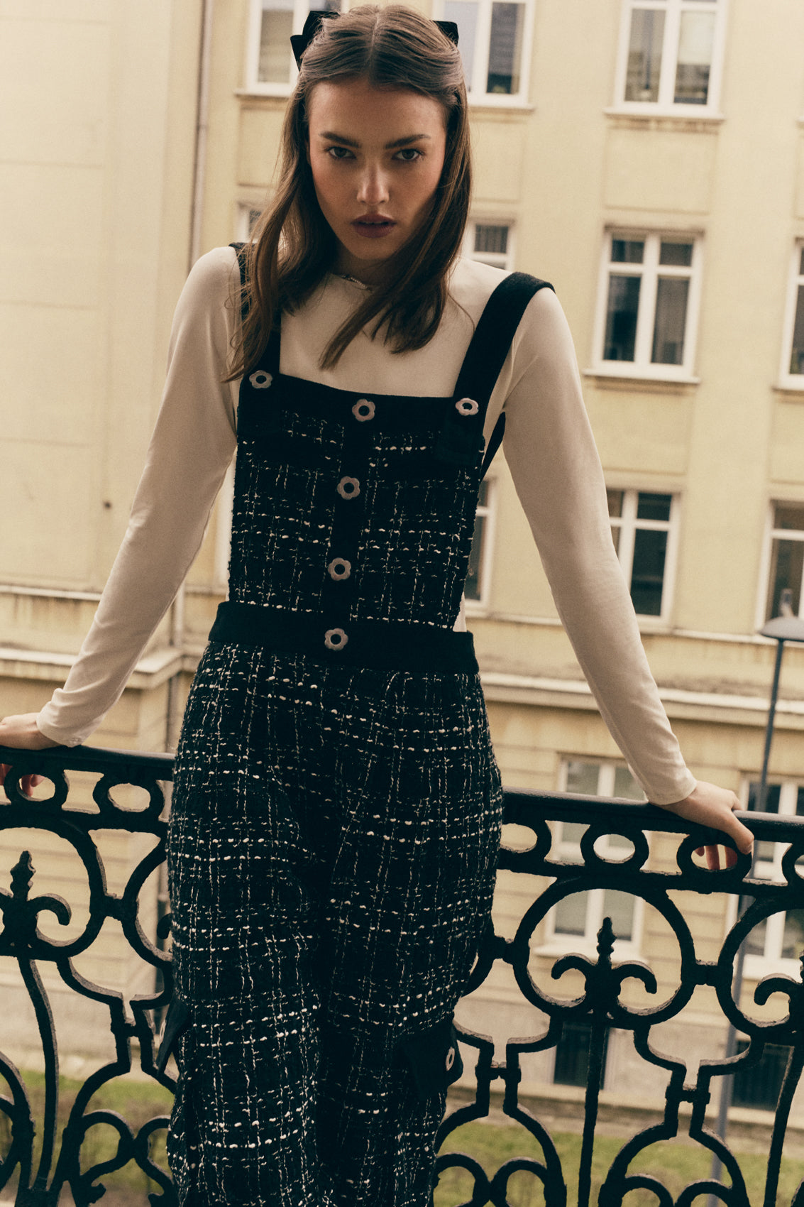 Bouclé Tweed Cargo Overalls_ Limited Edition