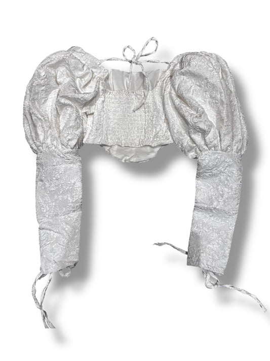 White Structured Elegance Corset Top