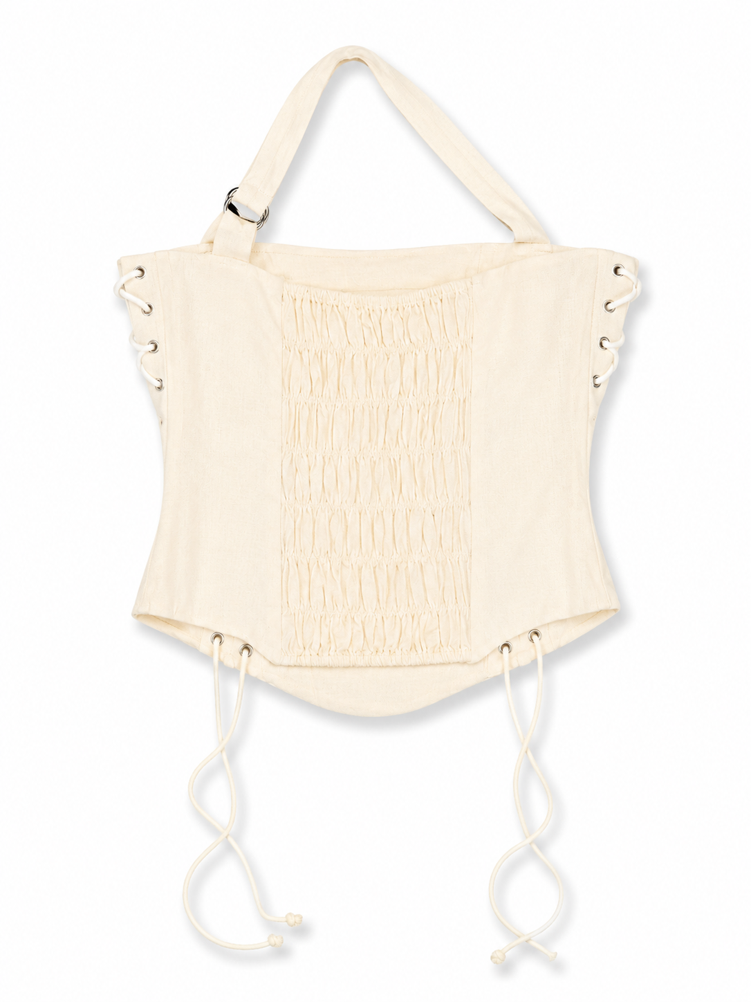 Linen Bustier Top in ivory