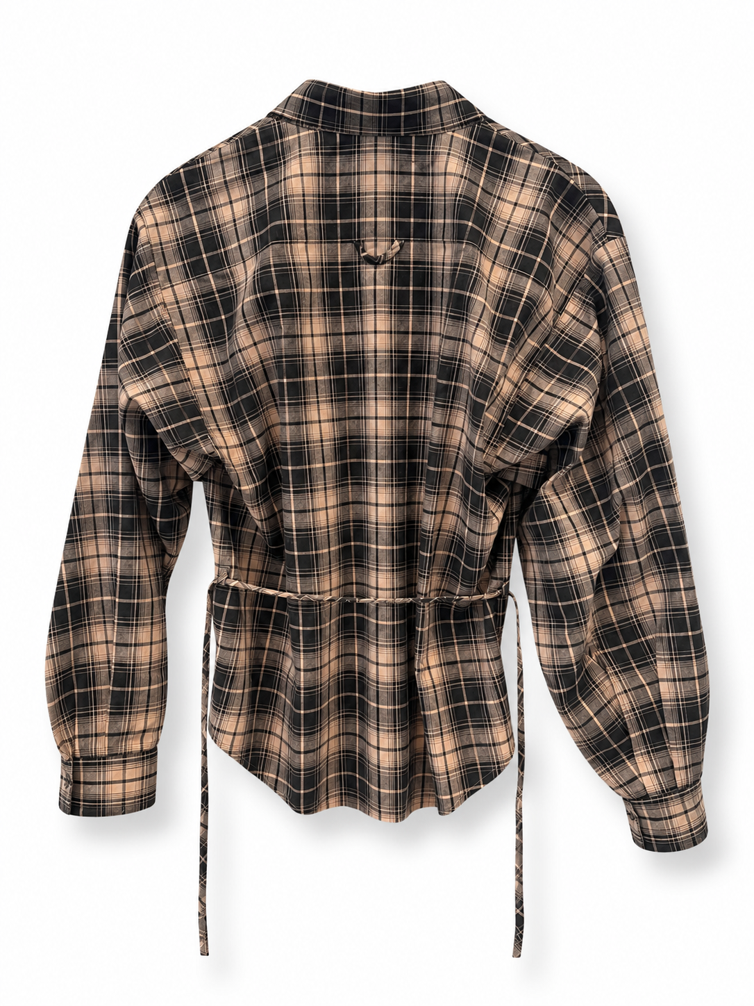 Éloise Blouse in tartan brown