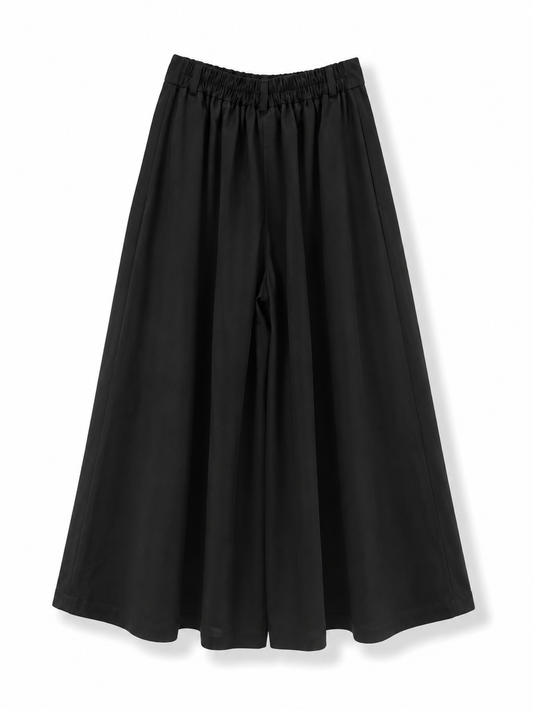 black linen skirt-pants