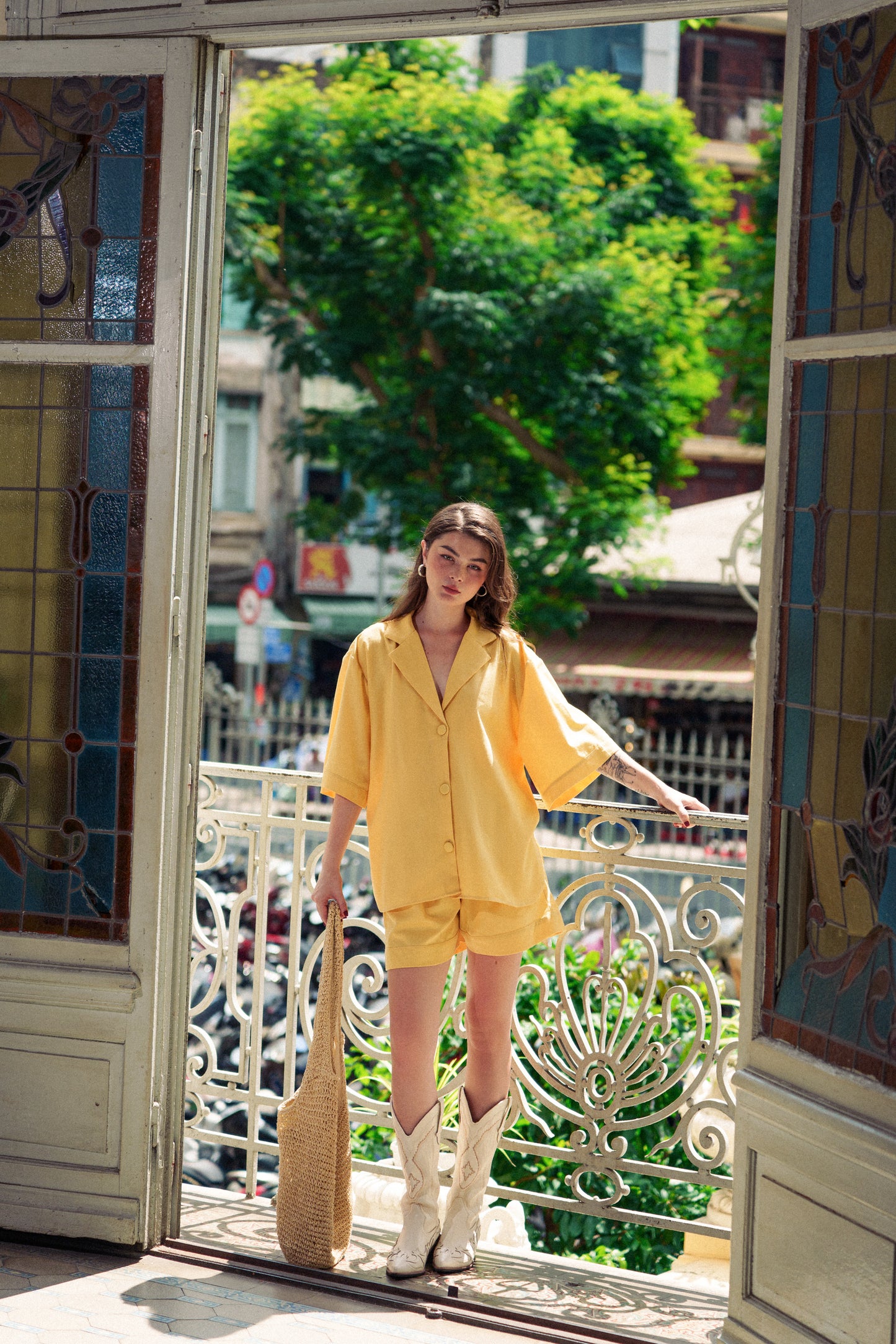 Linen Set in Yellow