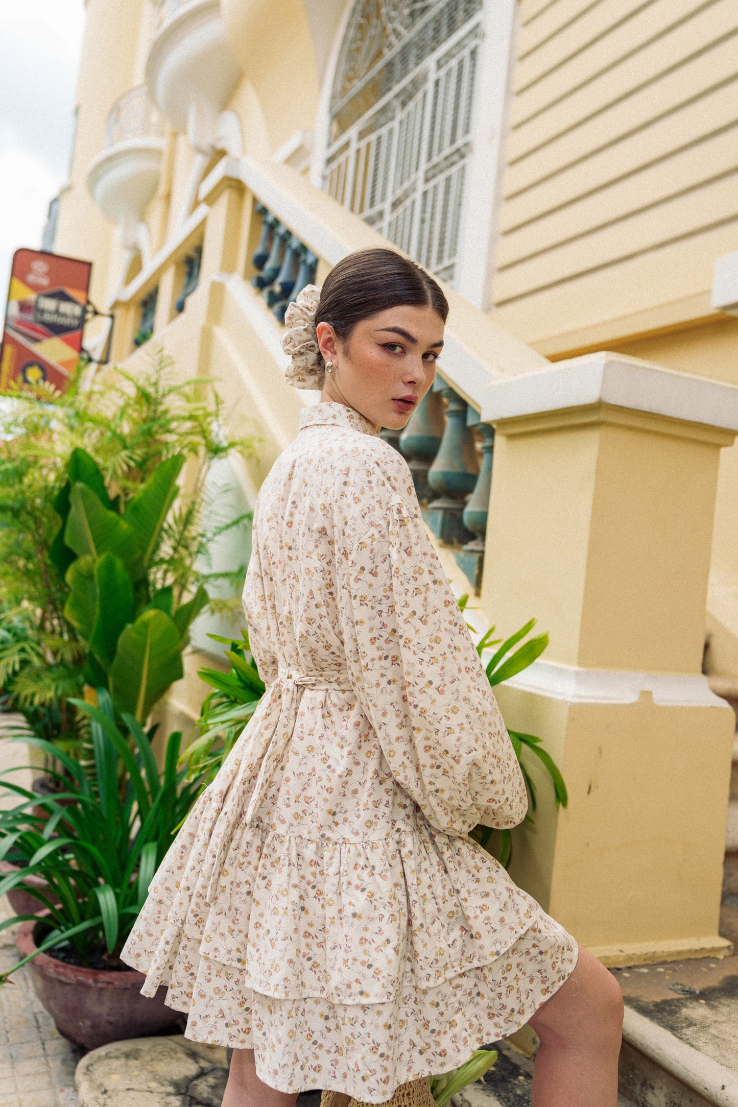 Big Floral Scrunchie