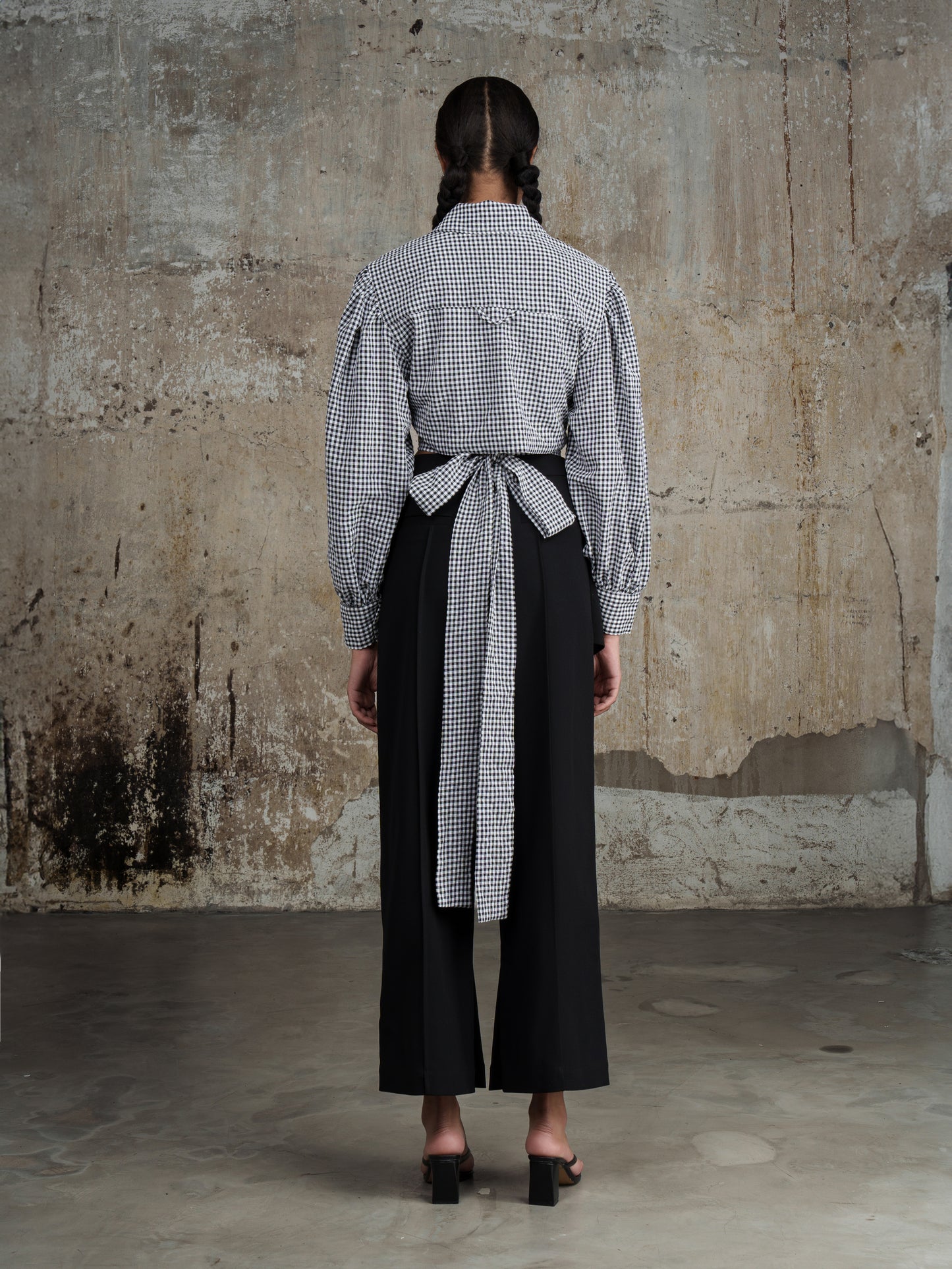 Wrapped Gingham Shirt