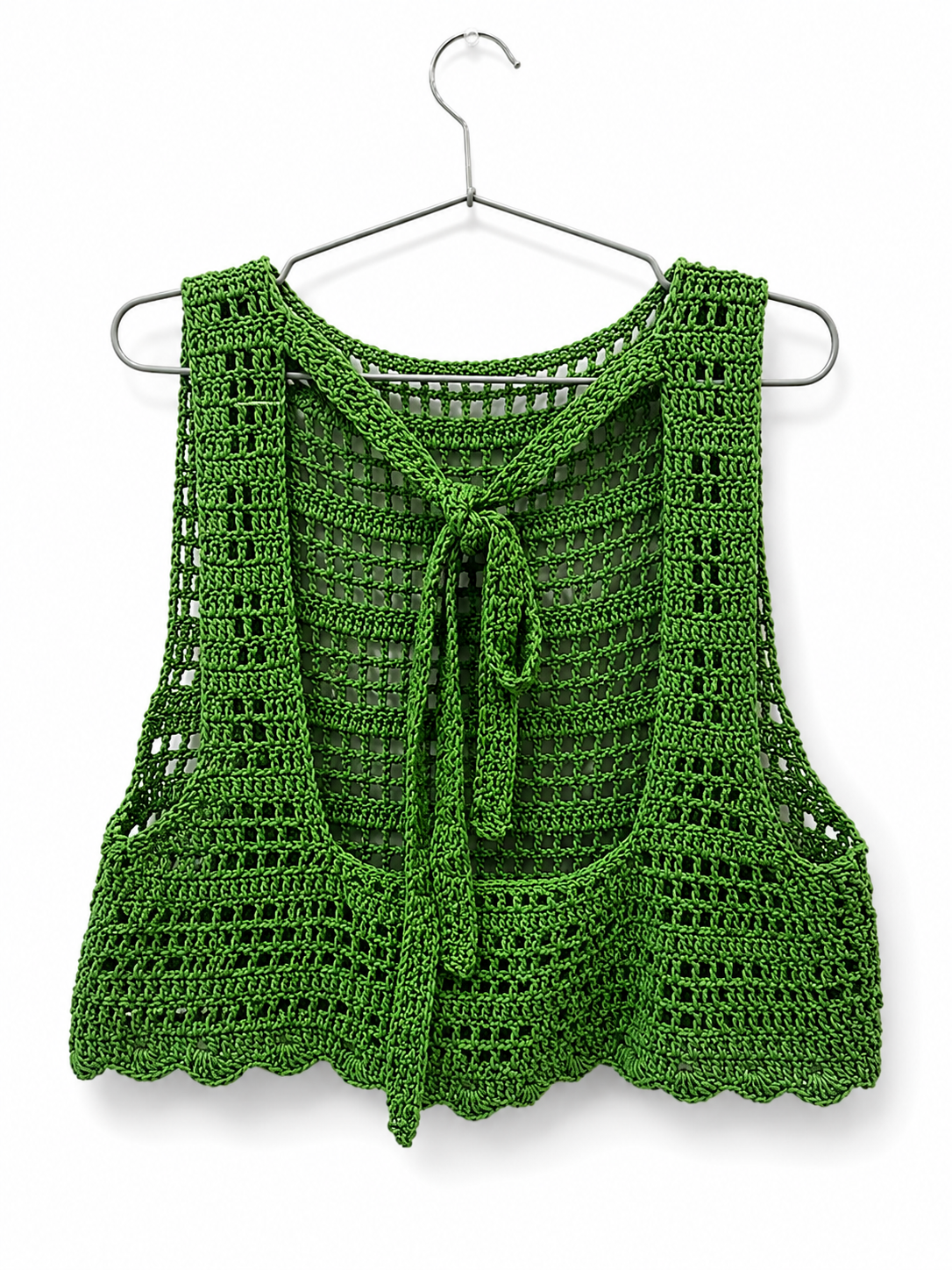 Hand Crochet Openback Top