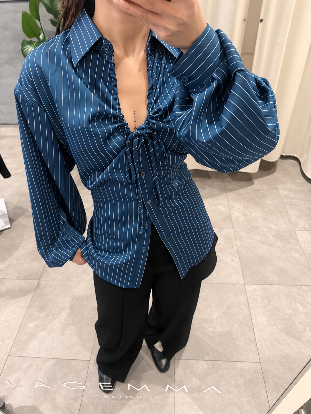 Éloise Blouse in stripes blue
