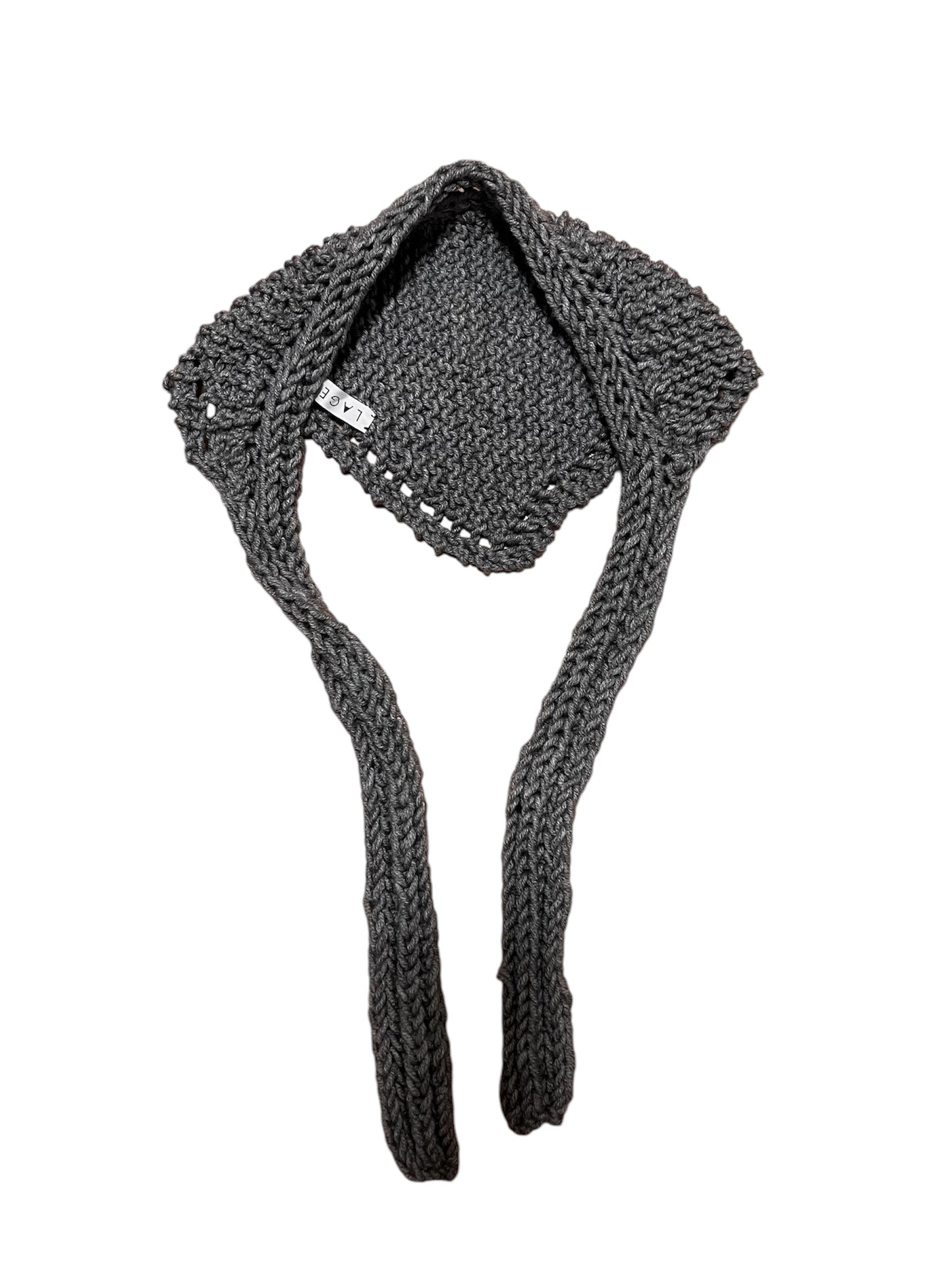 Hand-Knitted Headband in Grey