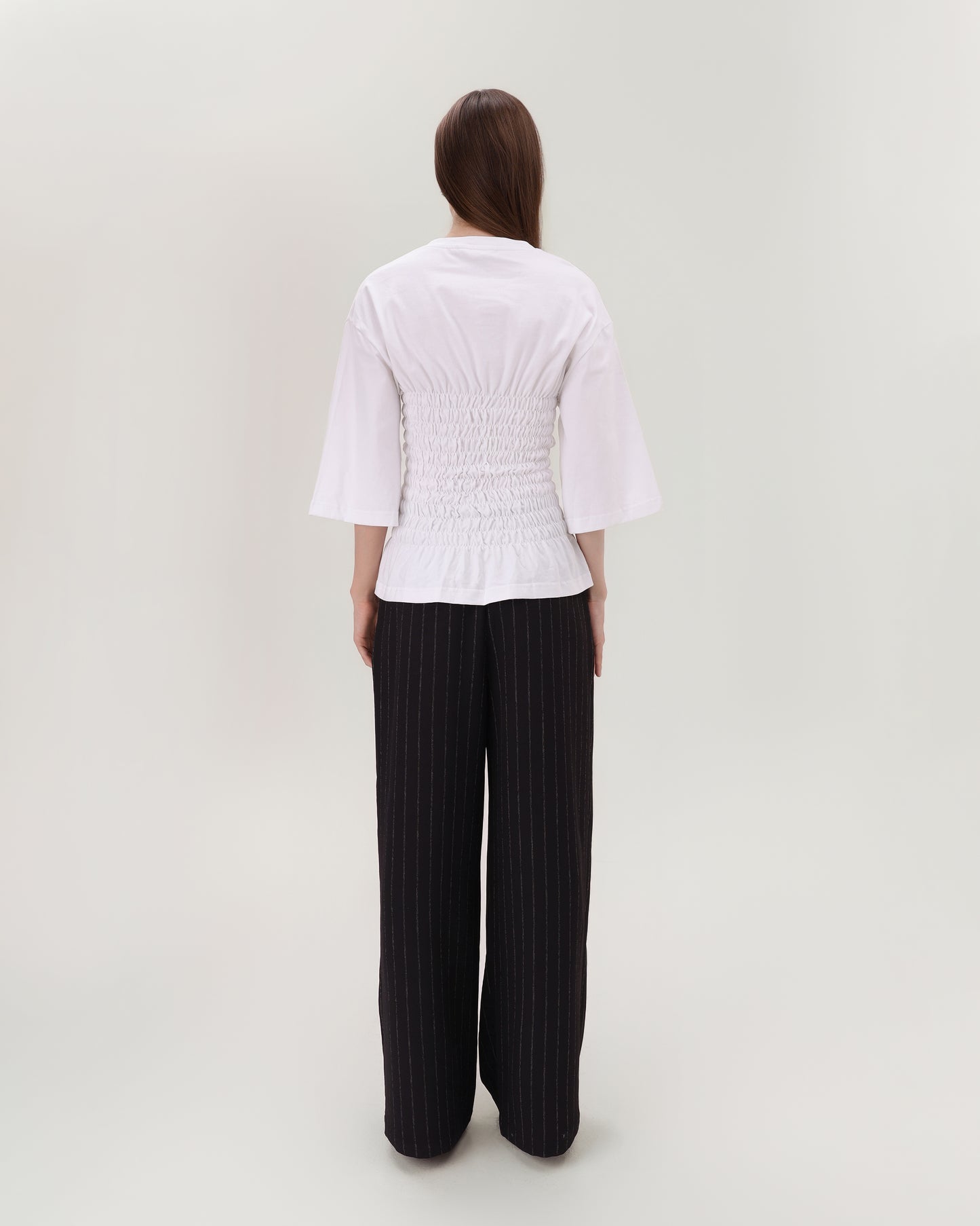 White Smocked Cotton Top