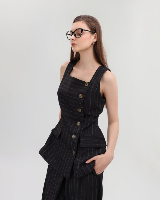 Pinstripe vest Top