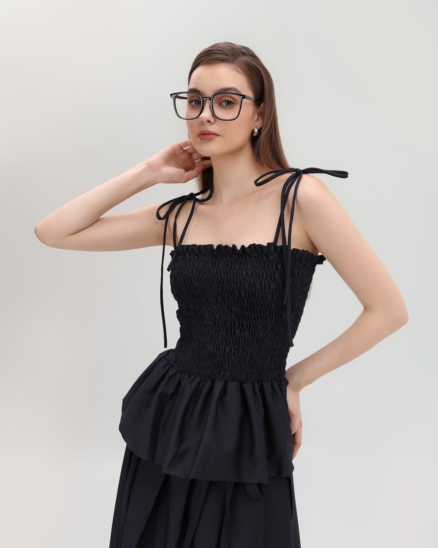 Amelia Smocked Peplum Top