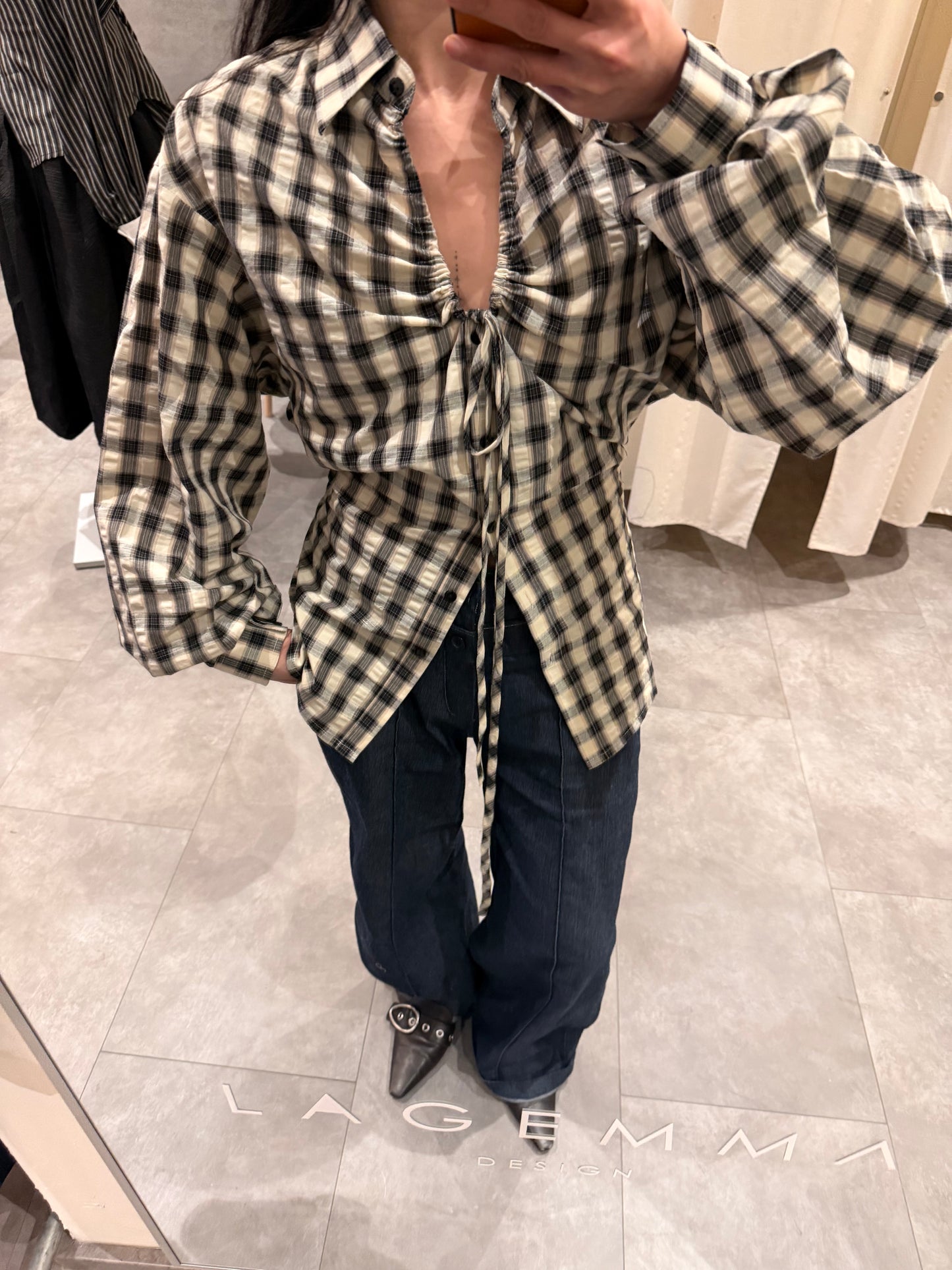 Éloise Blouse in tartan