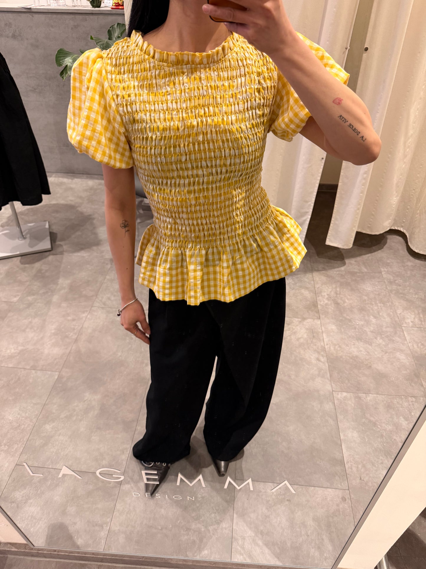 Soleil check Blouse
