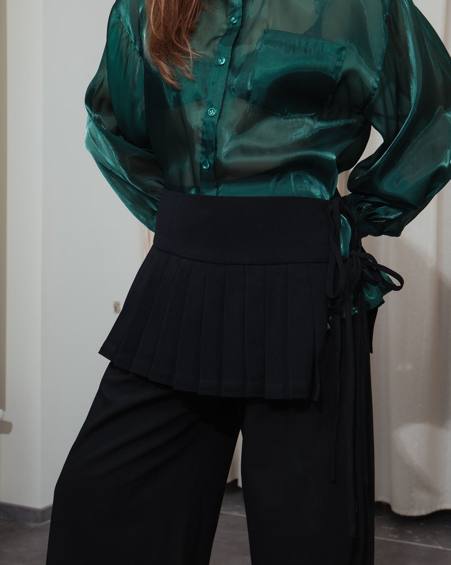 Green Organza Shirt