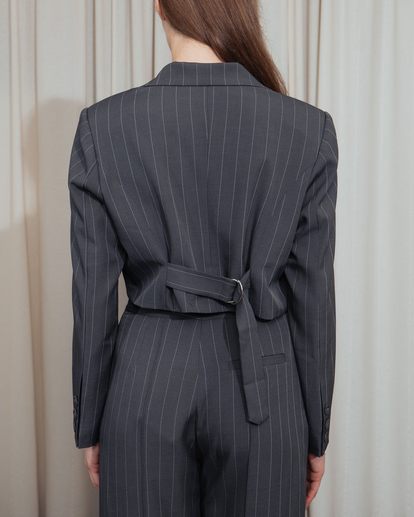 Pinstripe Grey Blazer