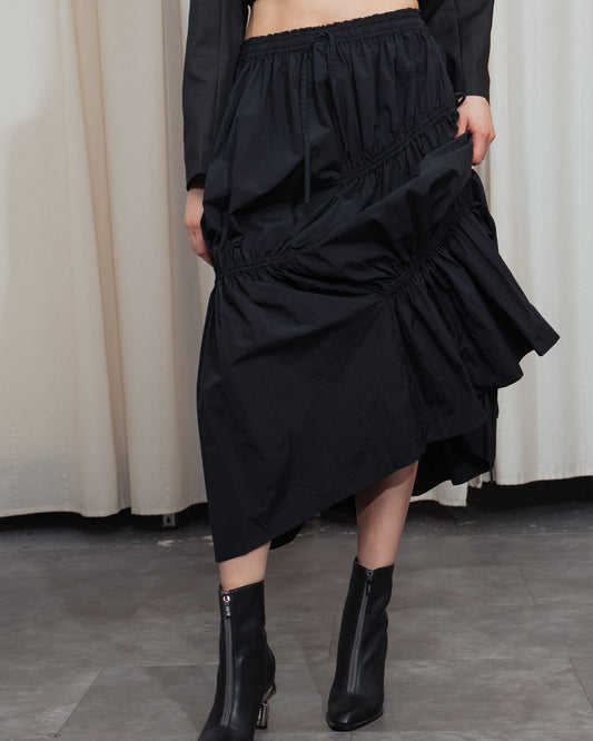 Drawstrings Skirt in black