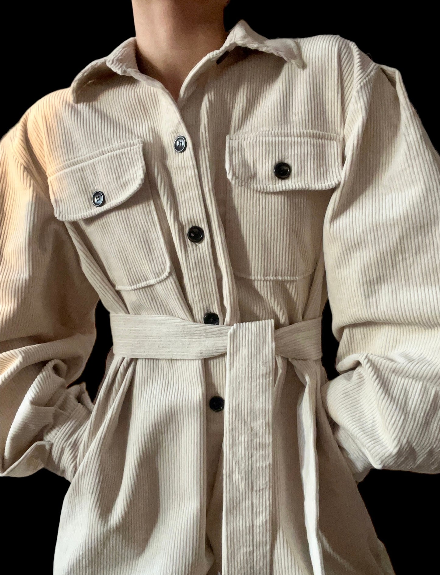 Corduroy Jumpsuit in beige