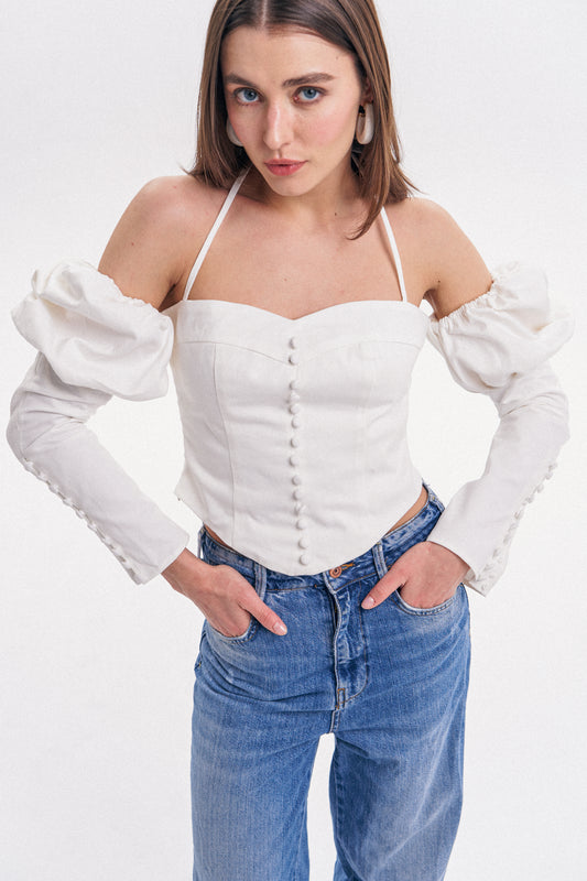 Bustier Top in White