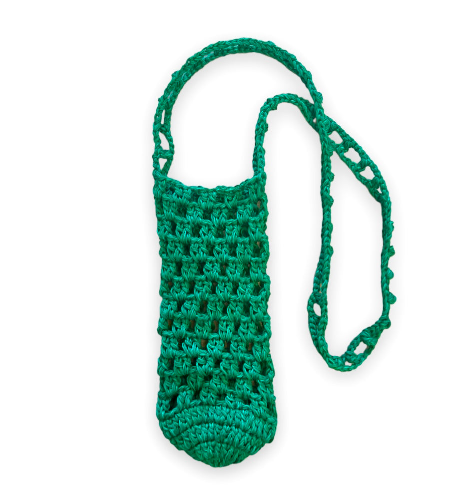 Crochet Tumbler holder bag in electric Blue – LAGEMMA