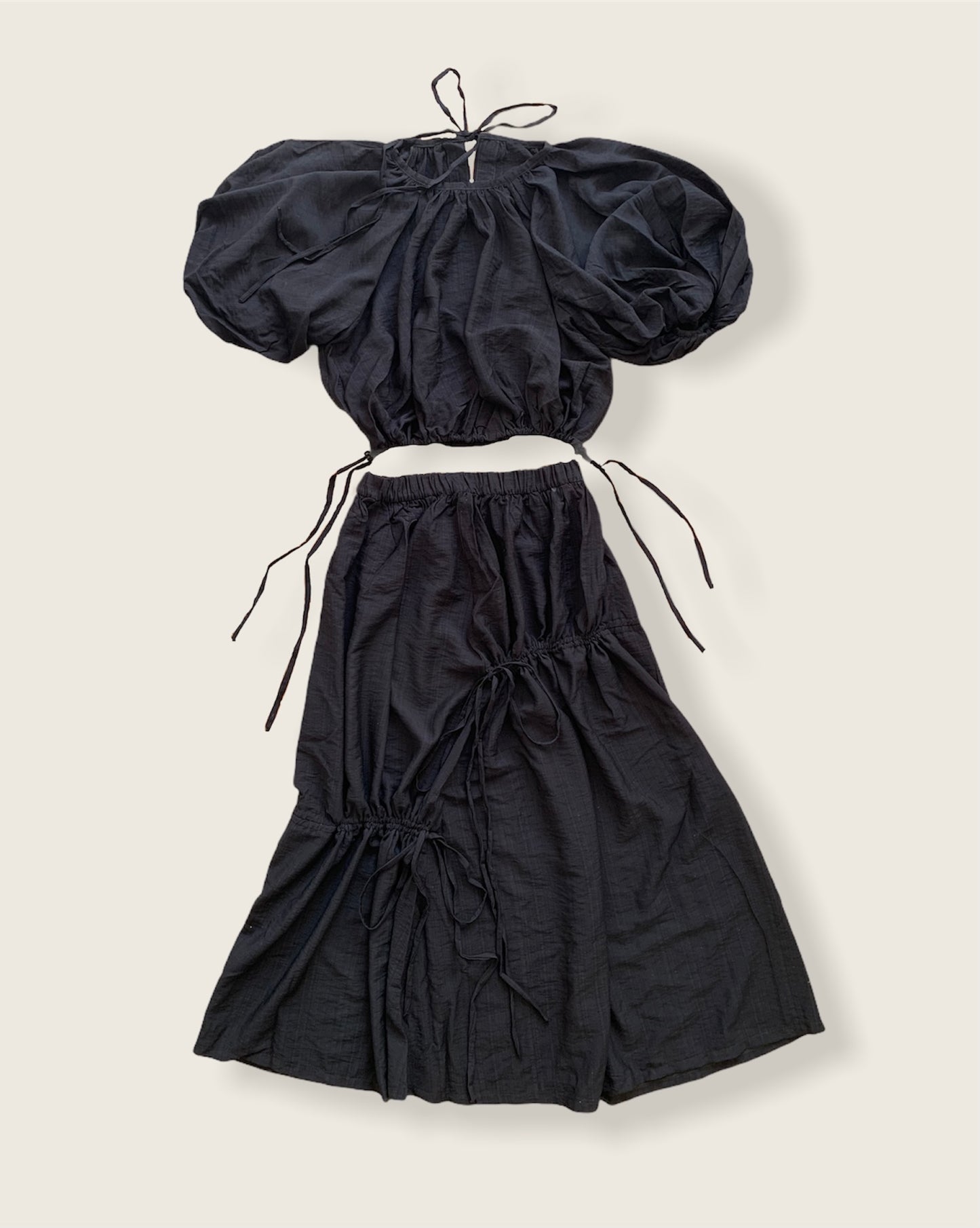 BABYDOLL SET IN BLACK