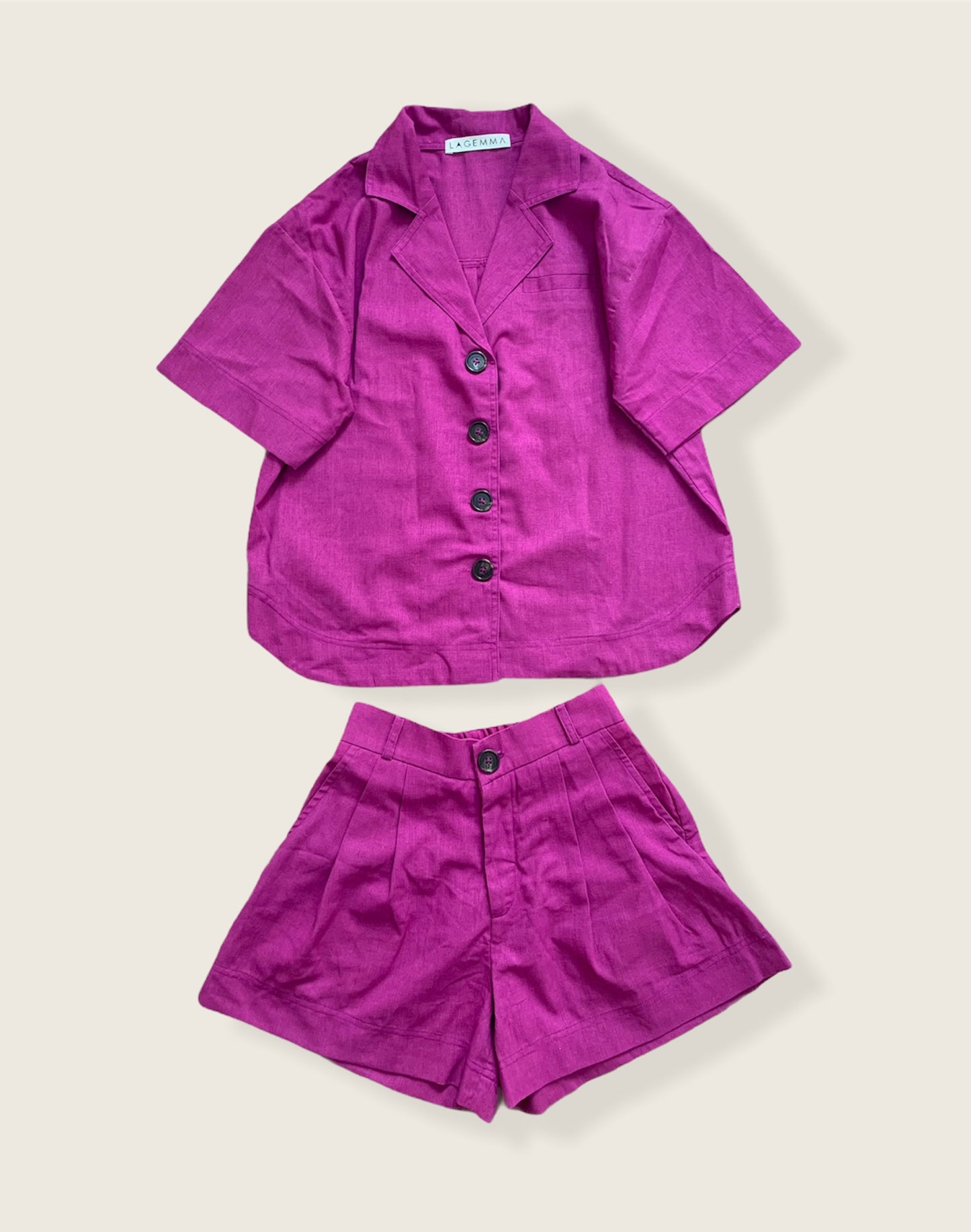 LINEN FUCHSIA SET