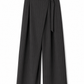 Pinstripe Crossover Pants in Grey