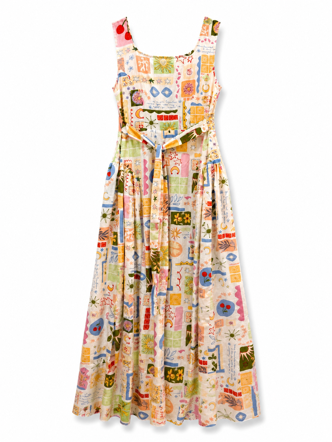 Summer postcard linen dress