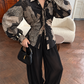 Éloise Blouse in Japanese silk print