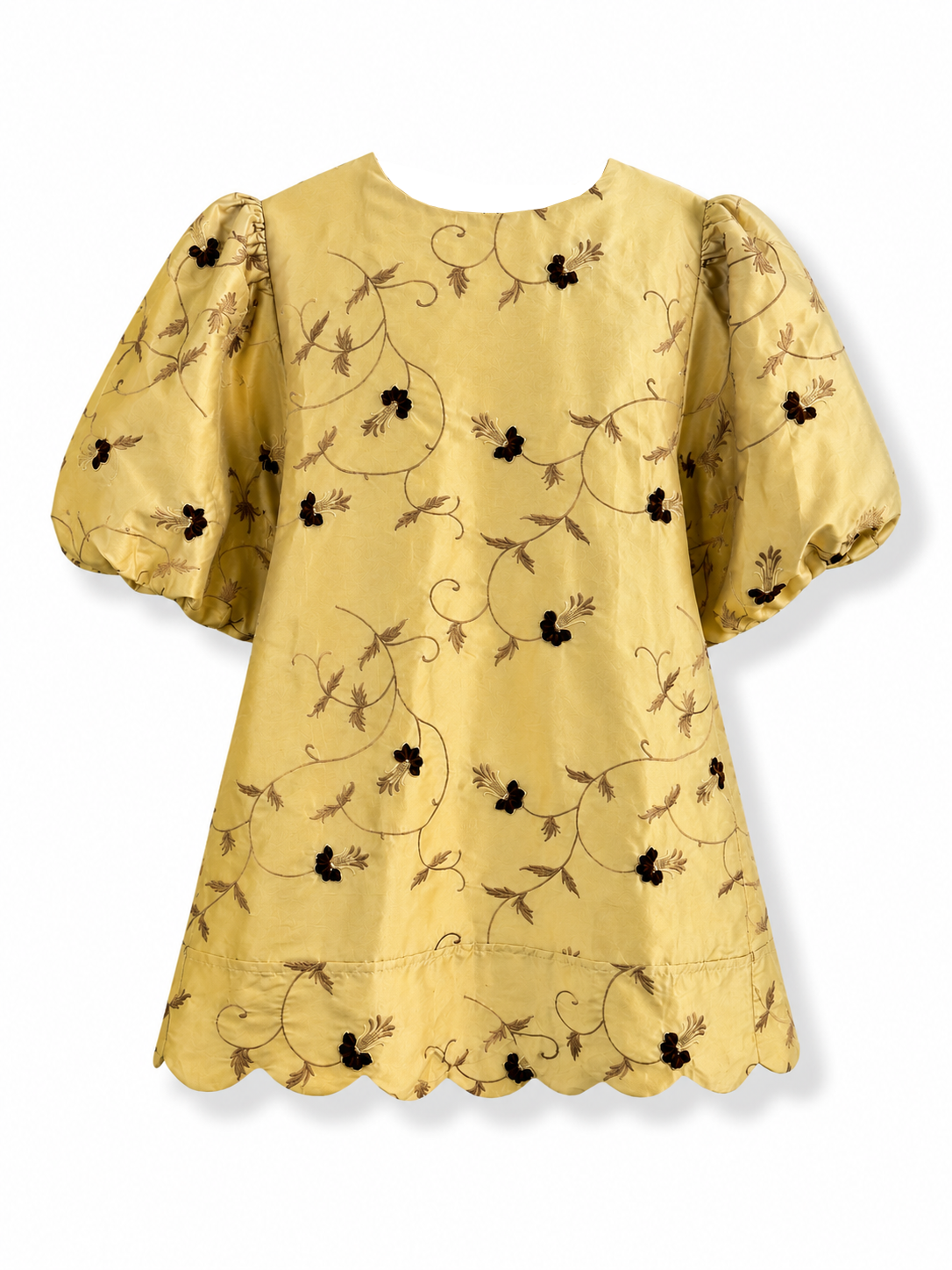 Yellow Tafta mini dress