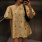 Yellow Tafta mini dress
