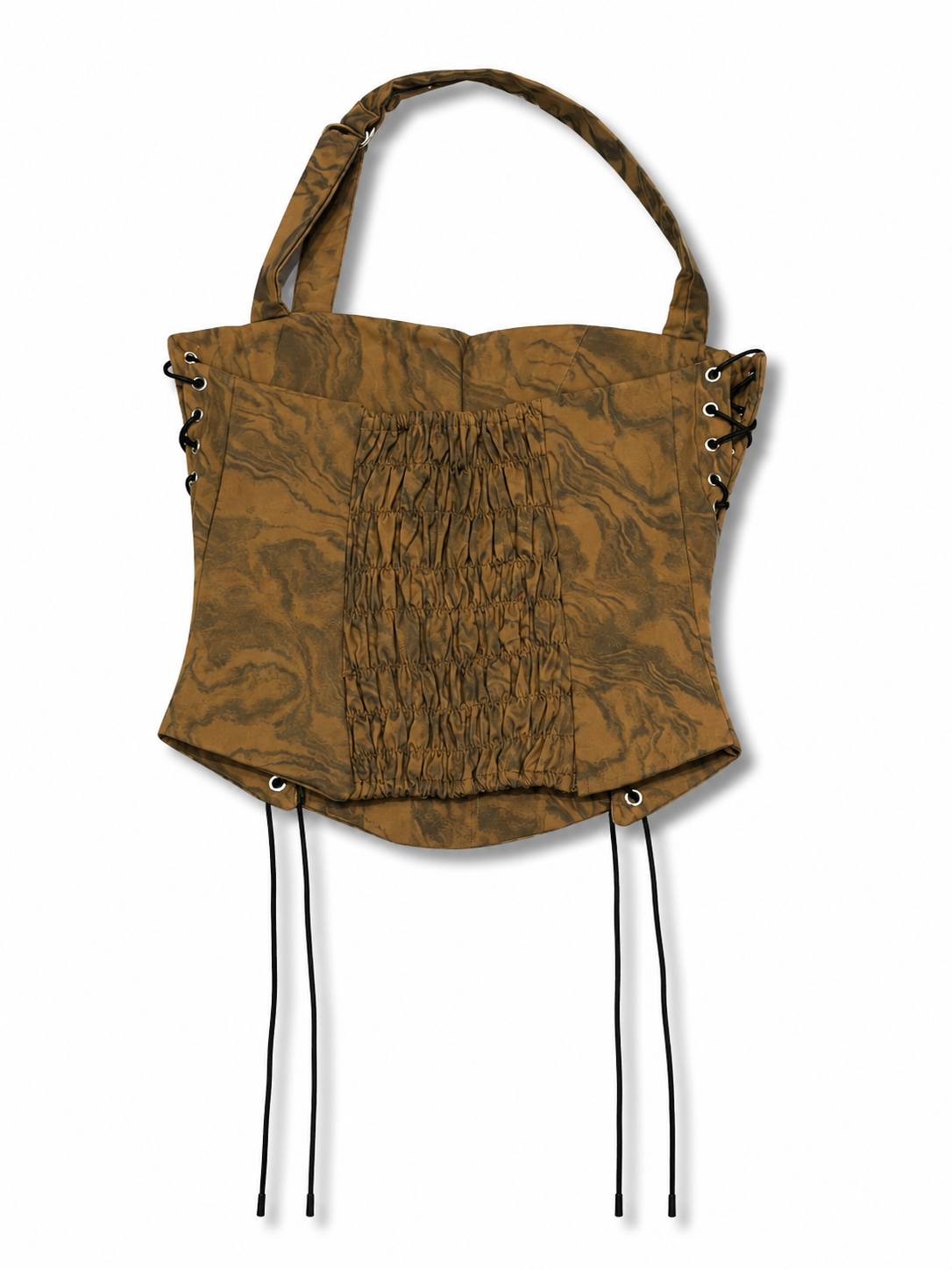 Brown Khaki Bustier Top