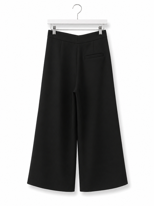 Crossover Wide-Leg Pants