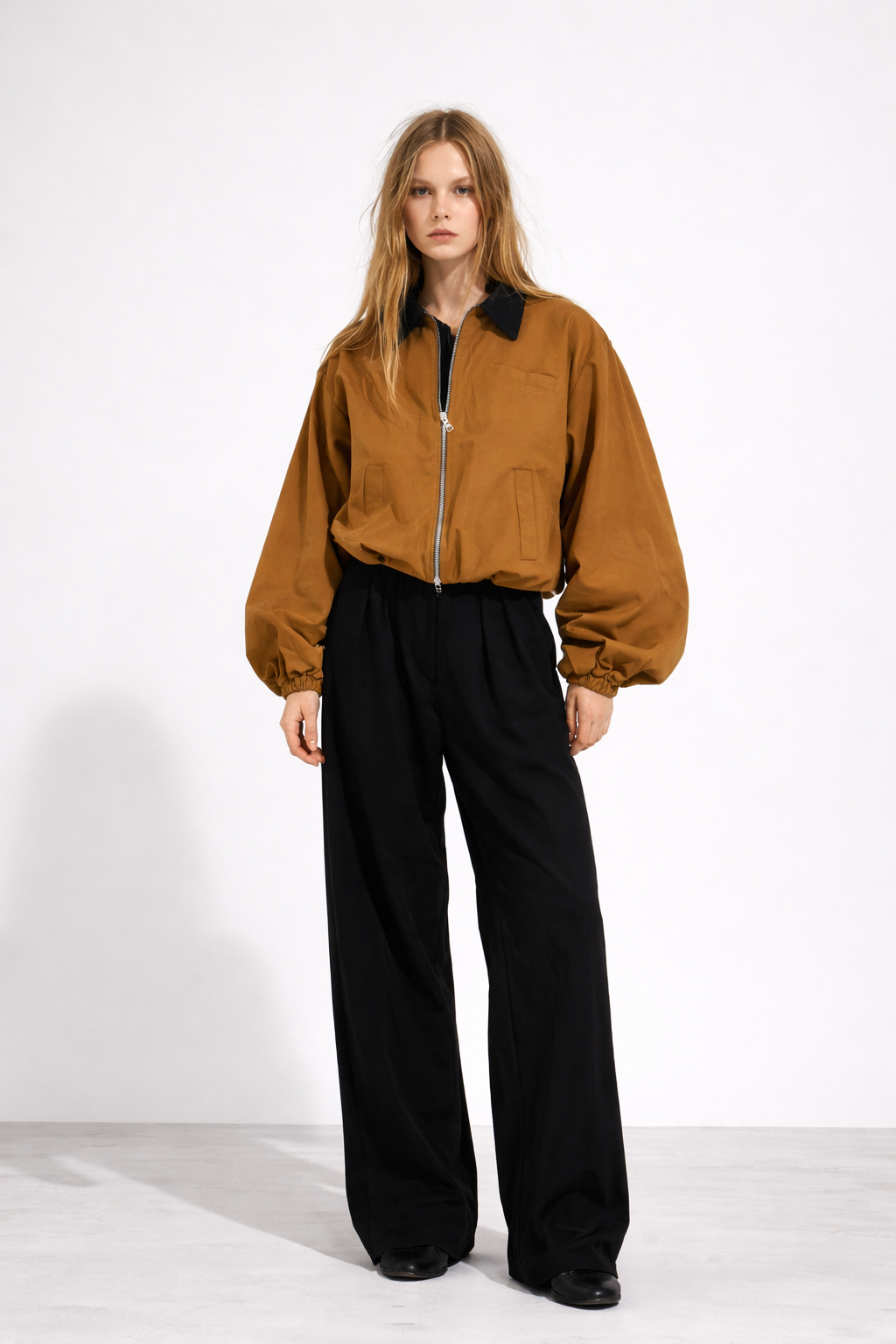 Jane Cropped Bomber Jacket
