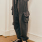 Charcoal Multi-Pocket Cargo Sweatpants