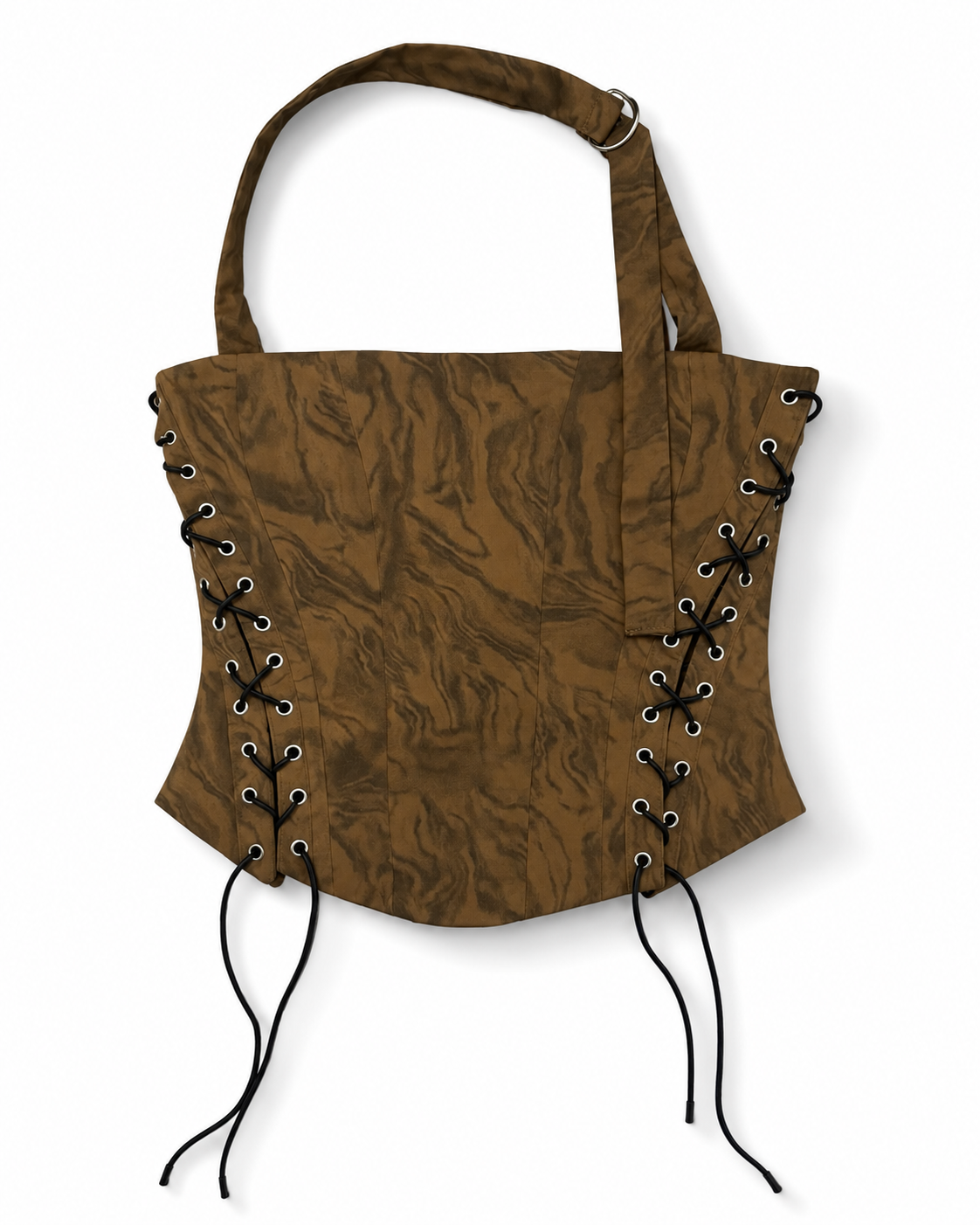 Brown Khaki Bustier Top