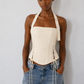 Linen Bustier Top in ivory