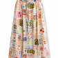 Summer Postcard linen skirt