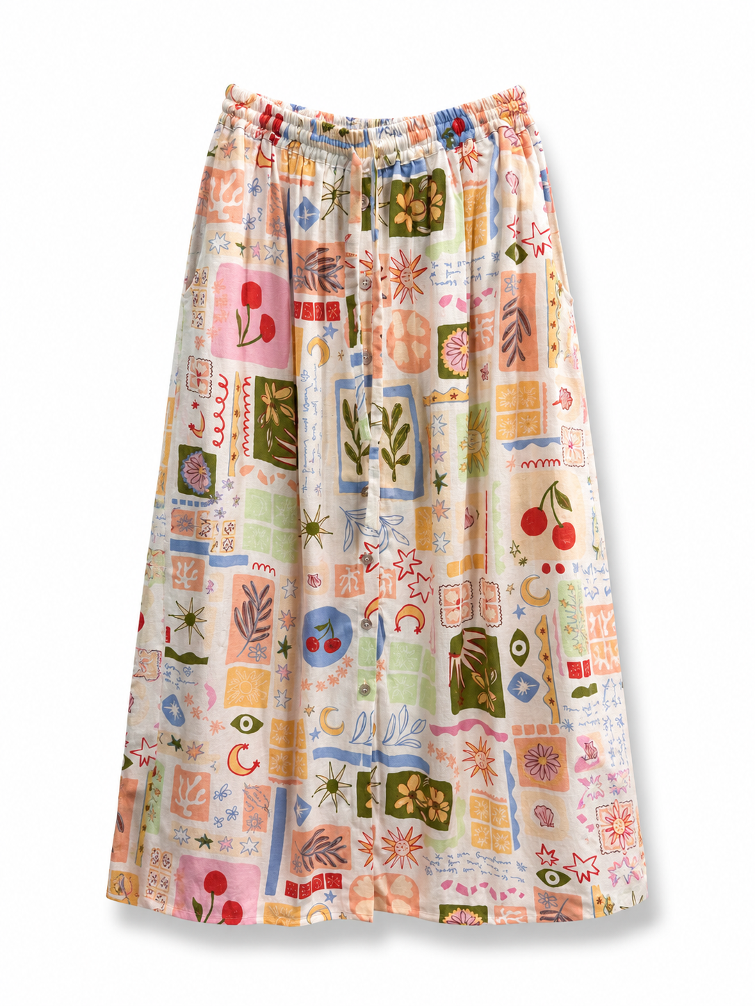 Summer Postcard linen skirt