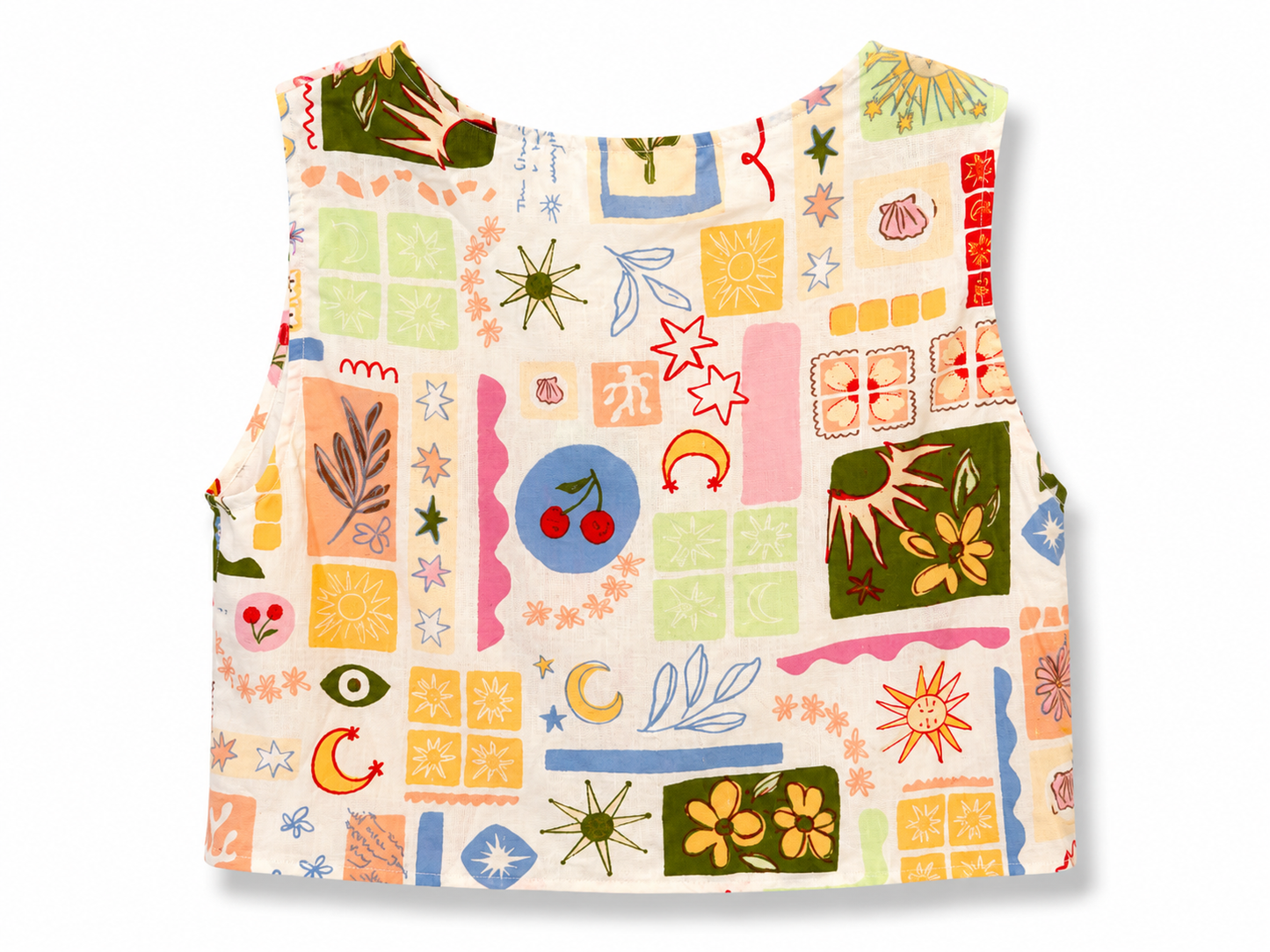 Summer Postcard linen top