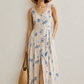 Azure sketch linen dress