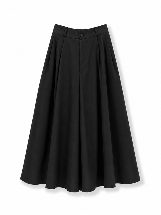 black linen skirt-pants