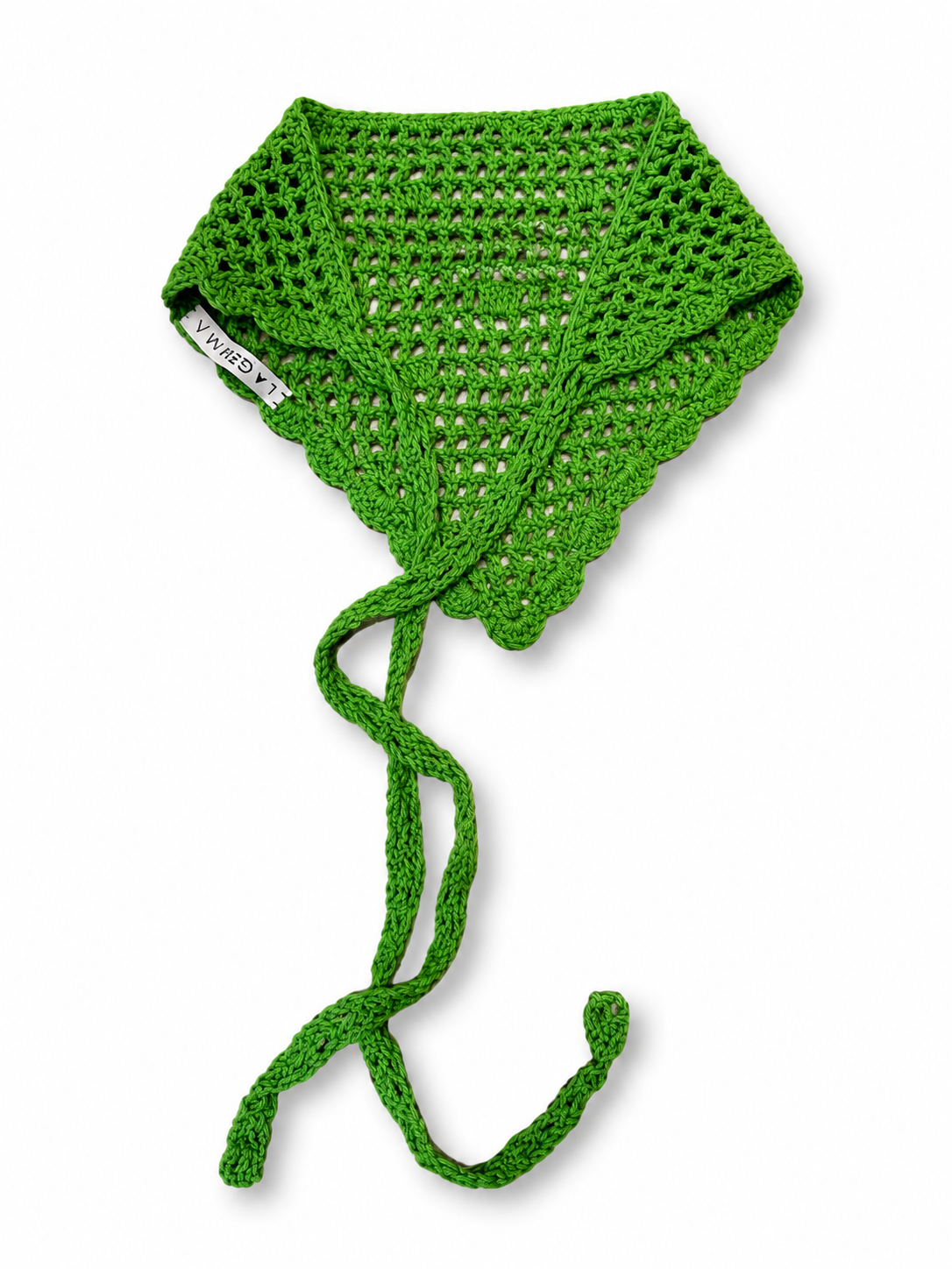Hand Crochet headband in green
