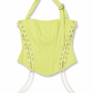 Linen Bustier Top in lime green