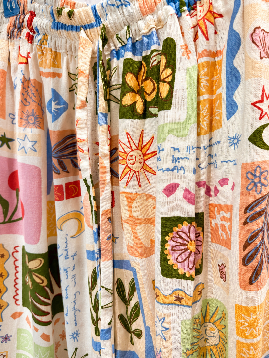 Summer Postcard linen skirt