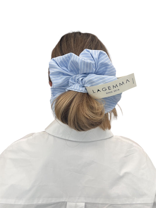 Blue Stripe Scrunchie XL