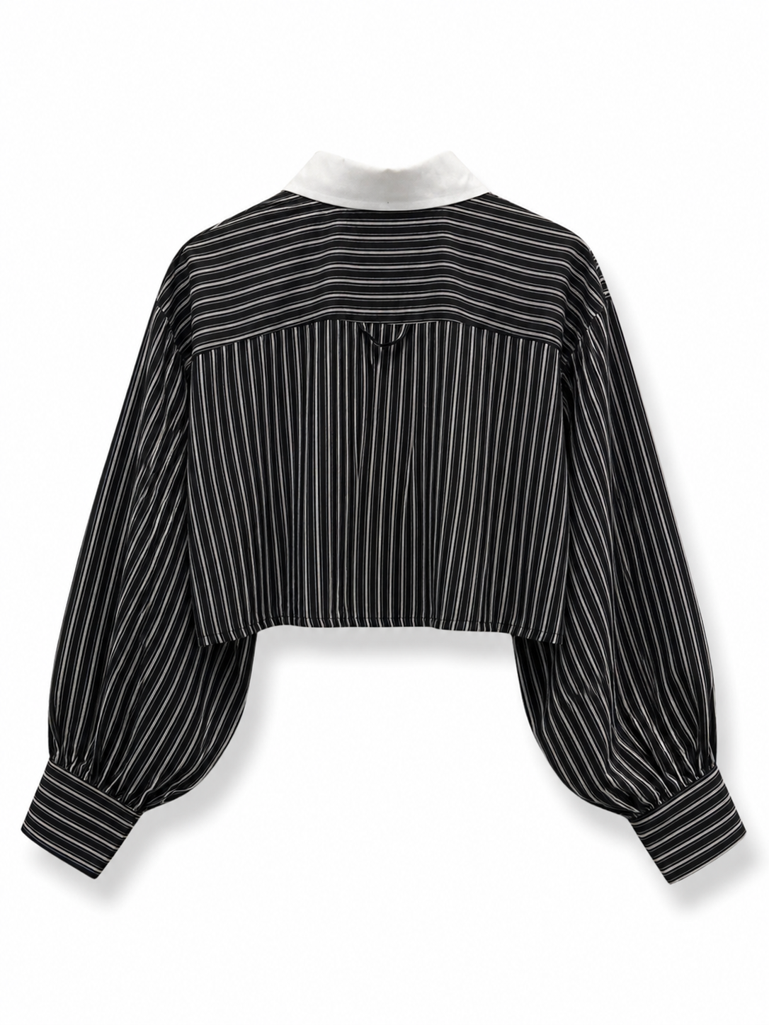 Cropped Striped Oxford Shirt