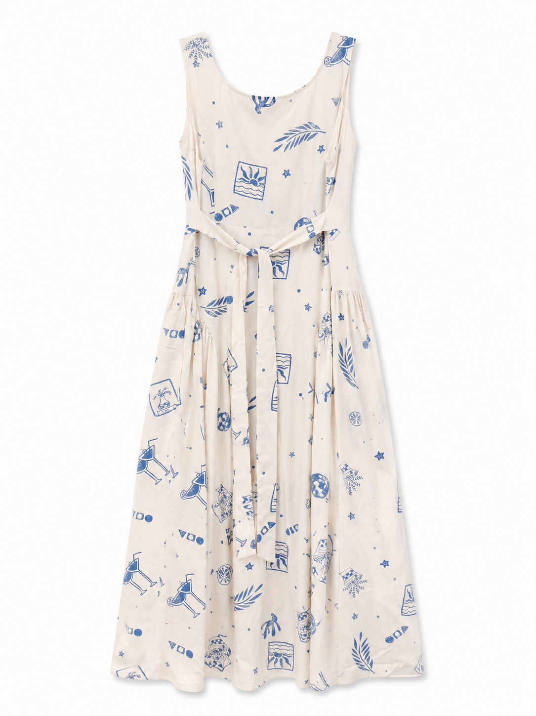 Azure sketch linen dress