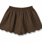 Scalloped check shorts