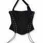 Linen Bustier Top in black