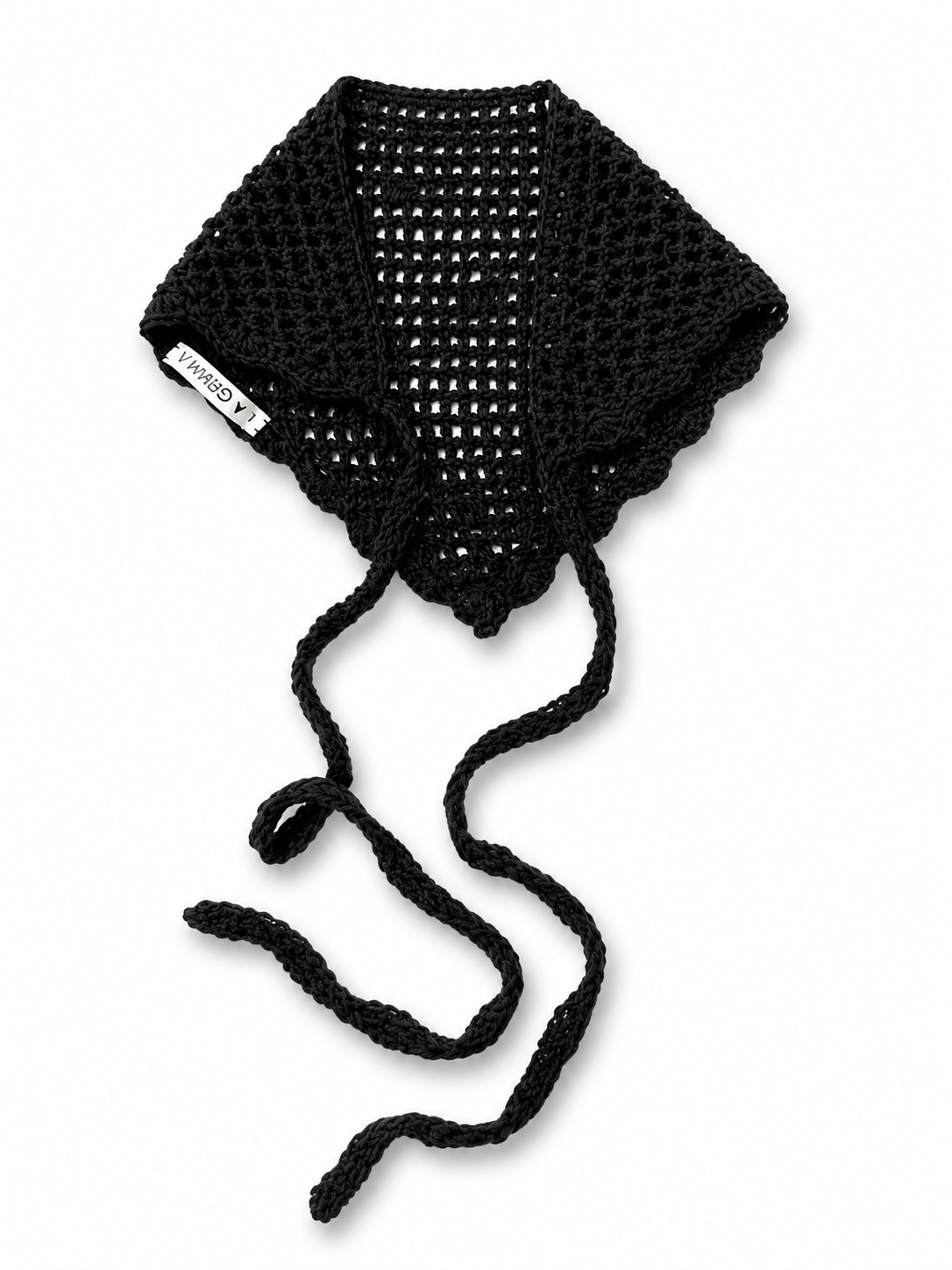 Hand Crochet headband in black